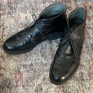 LL Bean Black Leather Men's Chukka Boots